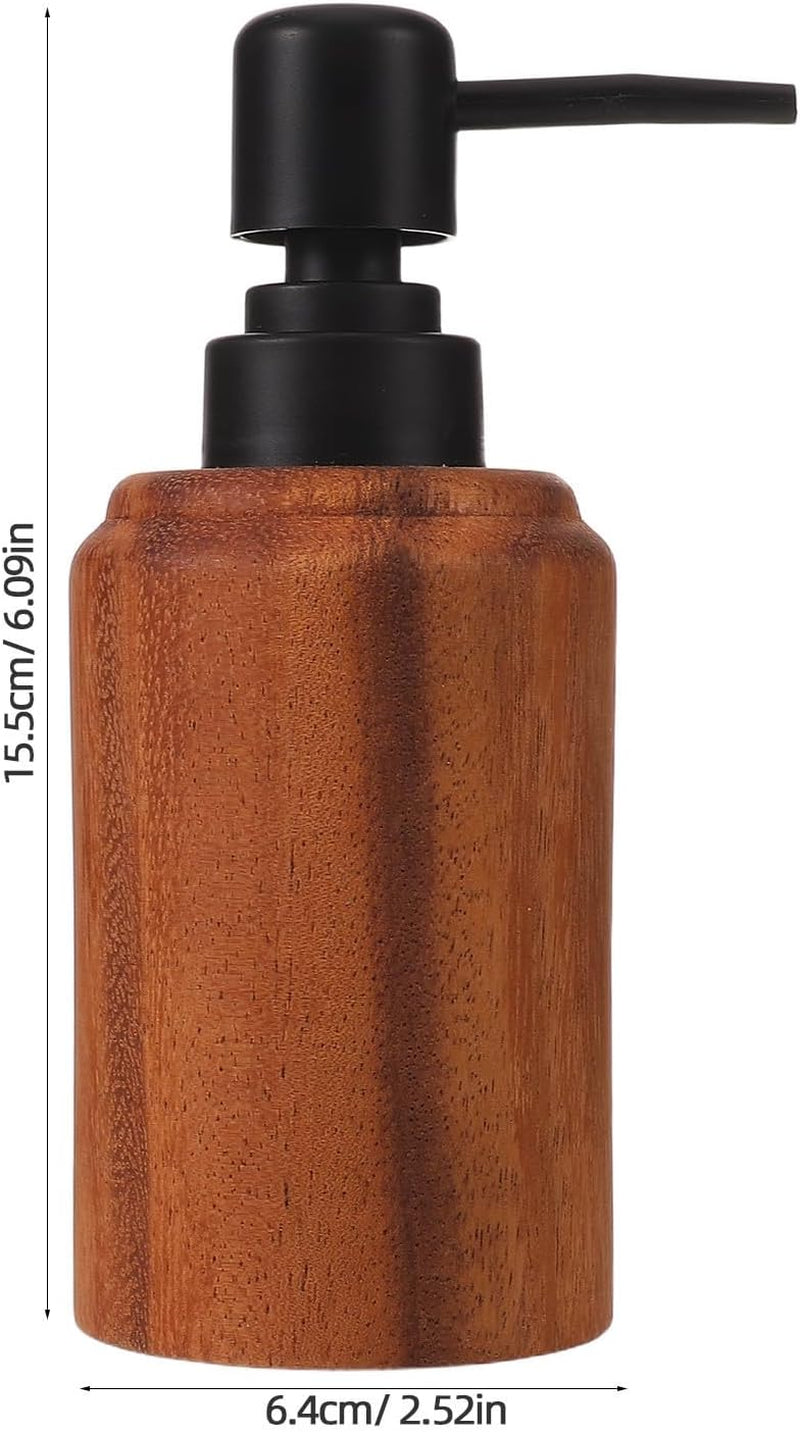 Wood Soap Dispenser - 250ml Refillable Pump Bottle – image 2