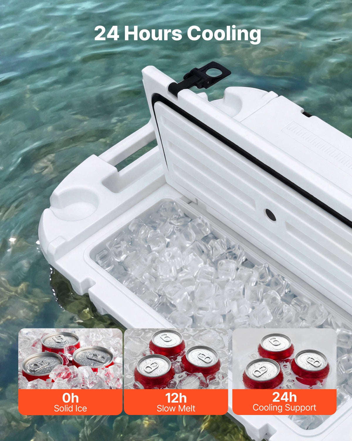 Floating Cooler 40 Qt with Dry Storage and Tow Rope – image 3
