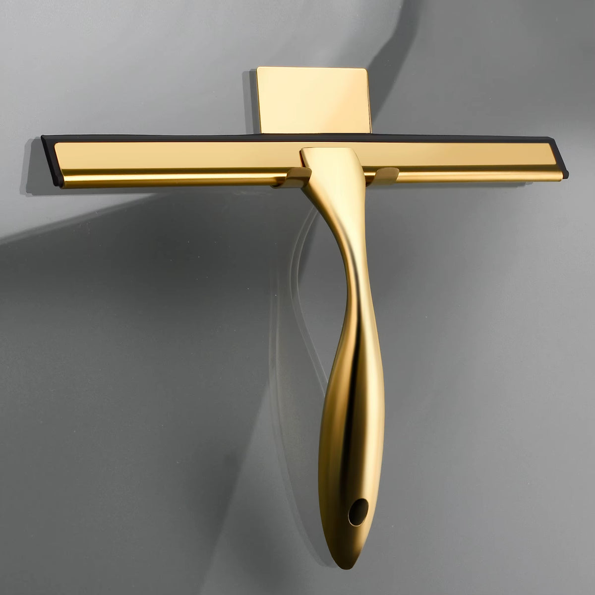 Shower Squeegee - Stainless Steel with Silicone Blade and Hook – image 2