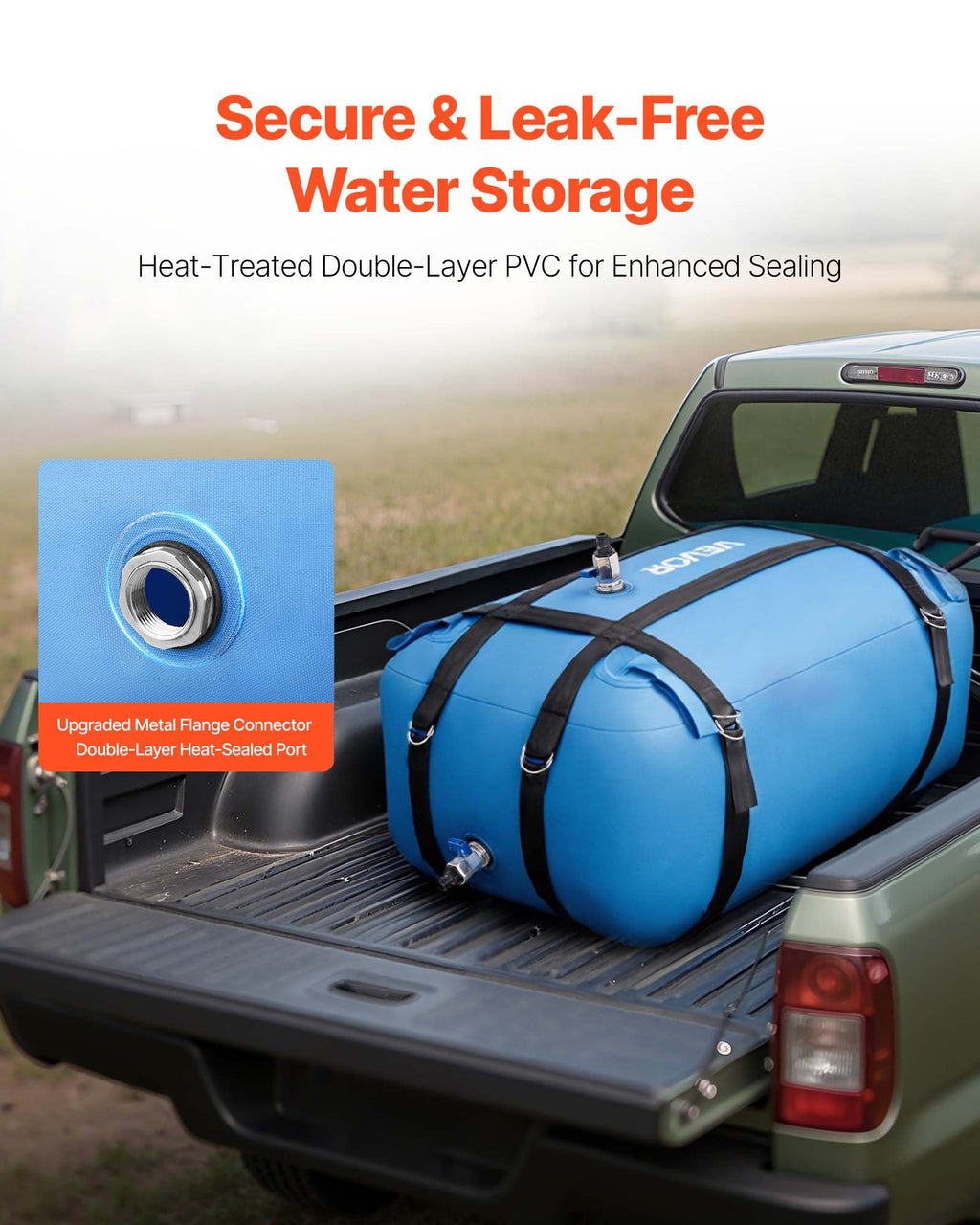 Collapsible Water Storage Bladder 35 Gallon for RV and Camping – image 4