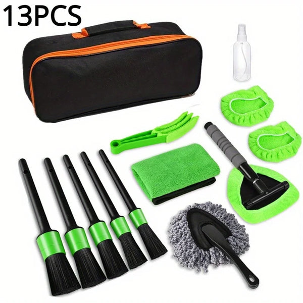 13-Piece Car Detailing Brush Kit for Interior Cleaning – image 1
