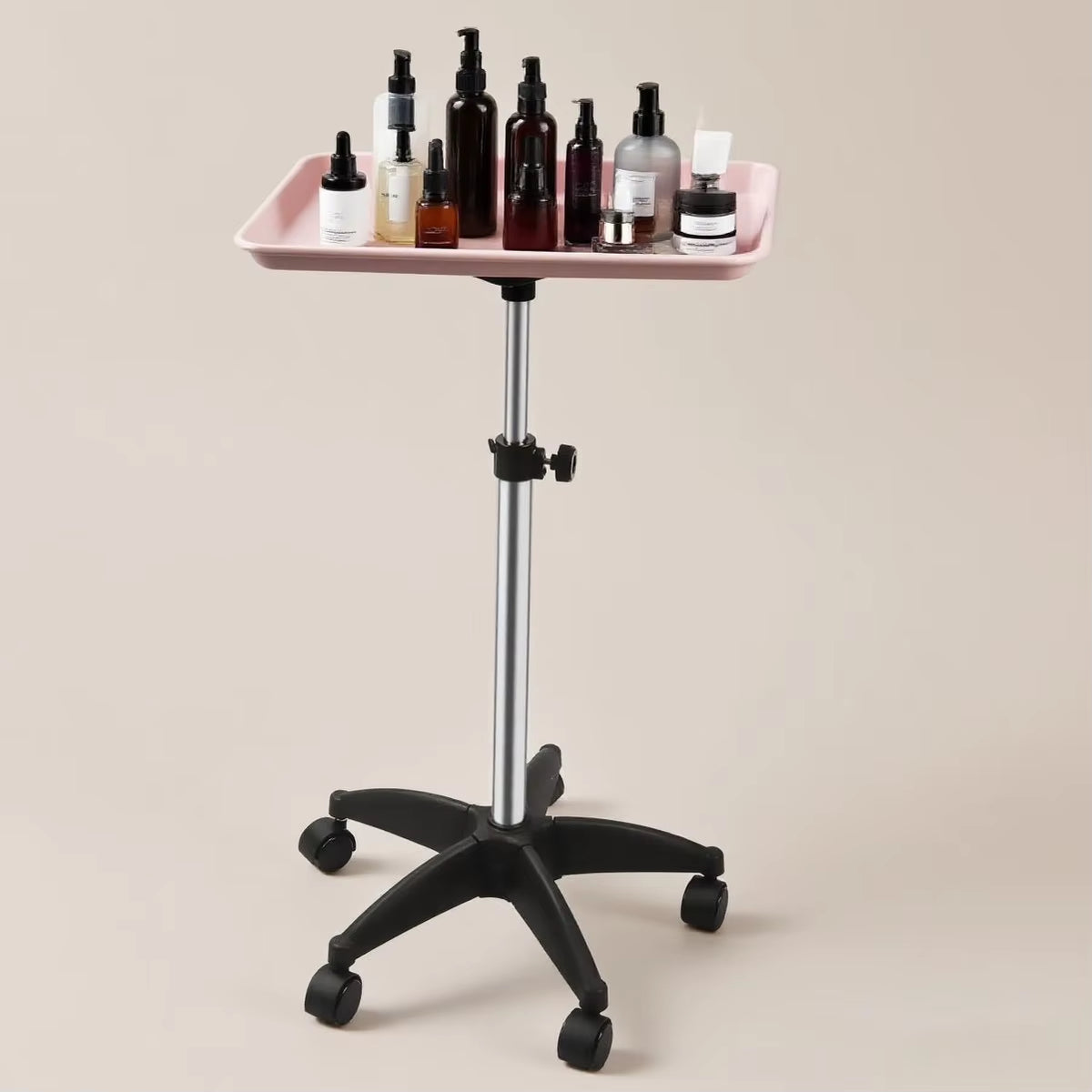 360° Rotating Beauty Salon Cart with Wheels - Organizer with Adjustable Height, Ultimate Salon Utility Cart
