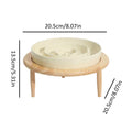 Ceramic Slow Feeder Bowl - Elevated Dog Bowl with Wood Stand
