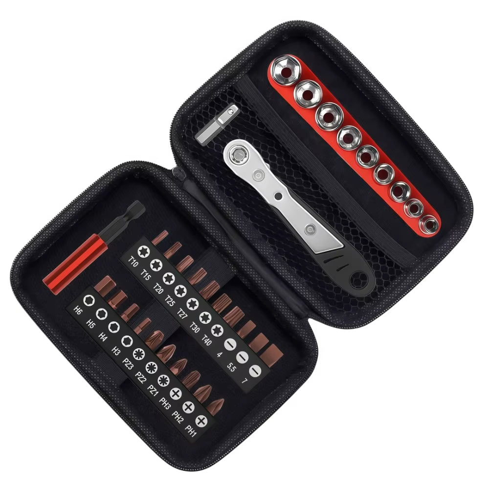 Right Angle Ratchet Screwdriver Set - Offset Driver for Tight Spaces – image 7