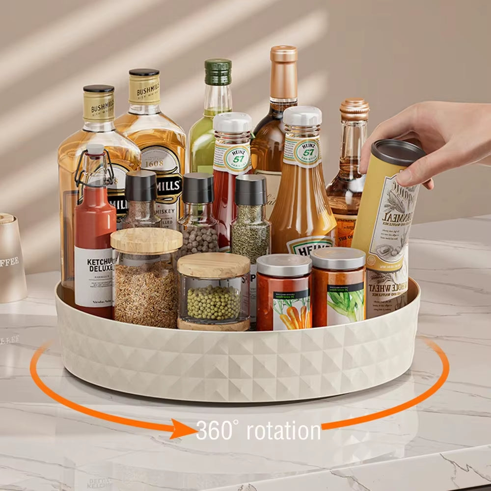 Rotating Spice Rack Tray - 360 Degree Turntable, Non-Slip – image 2