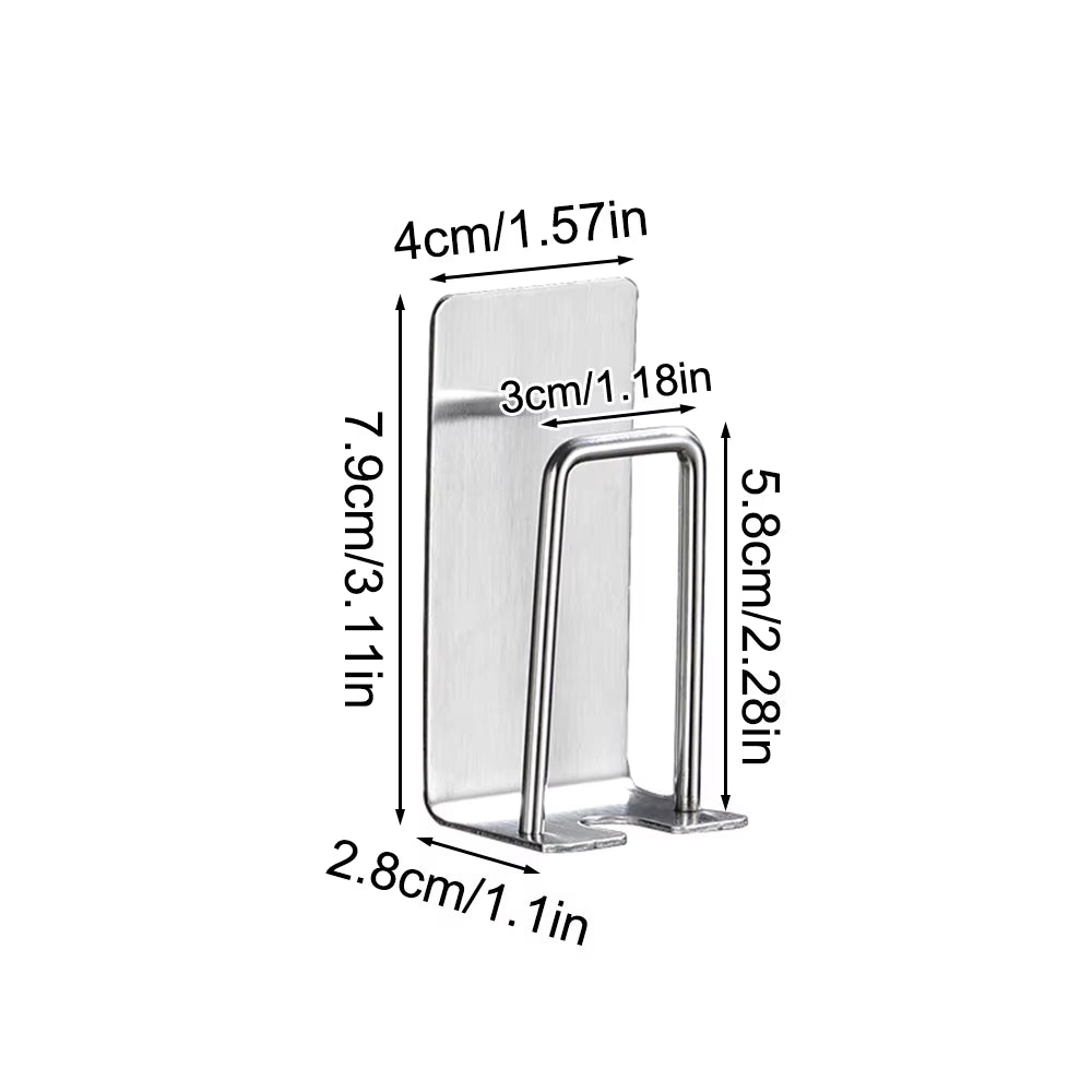 Toothbrush Cup Holder - Wall-Mounted Stainless Steel, No Drilling – image 7
