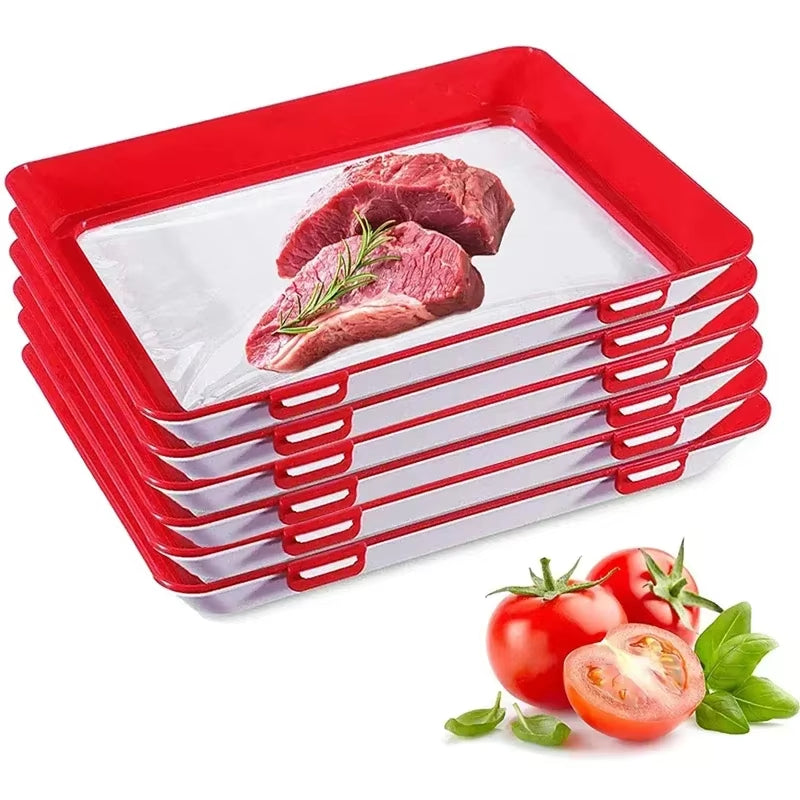 Reusable Food Preservation Tray with Elastic Lid – image 2