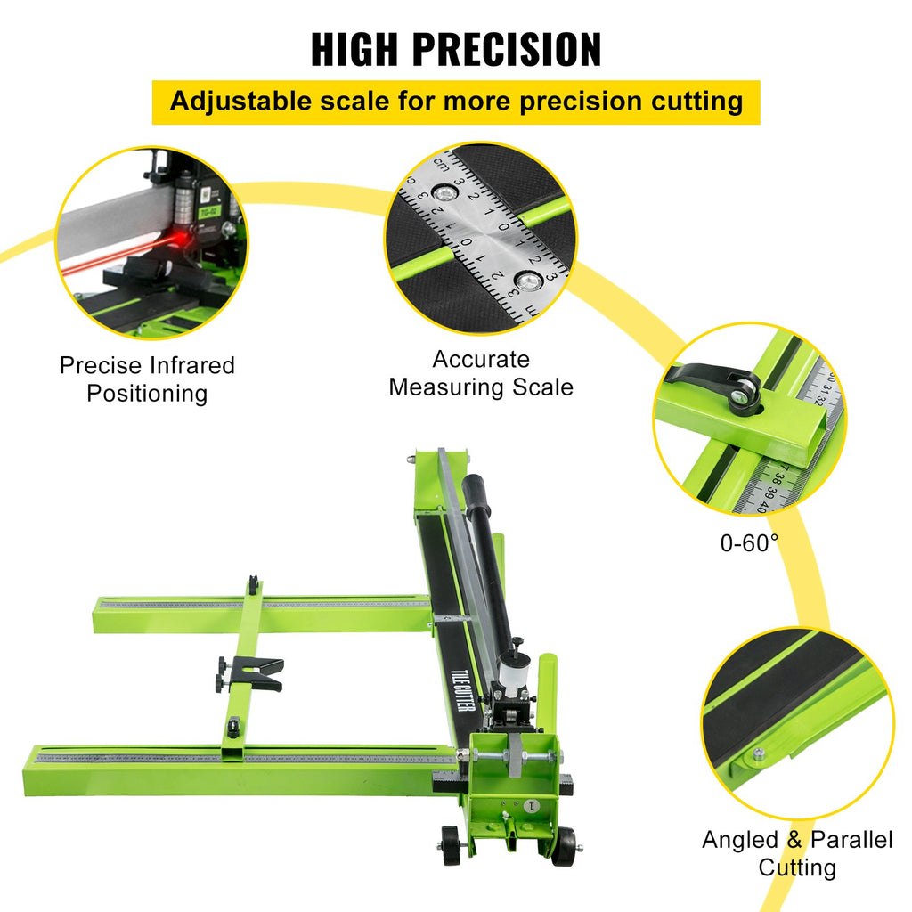 47 Inch Manual Tile Cutter, All-Steel Frame with Laser Guide – image 4