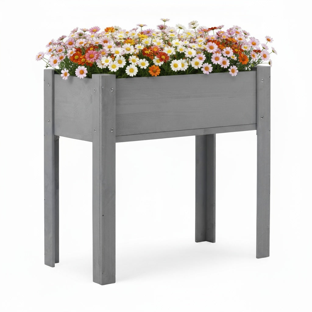 Elevated Raised Garden Bed with Legs Wooden Planter Box 31in – image 2