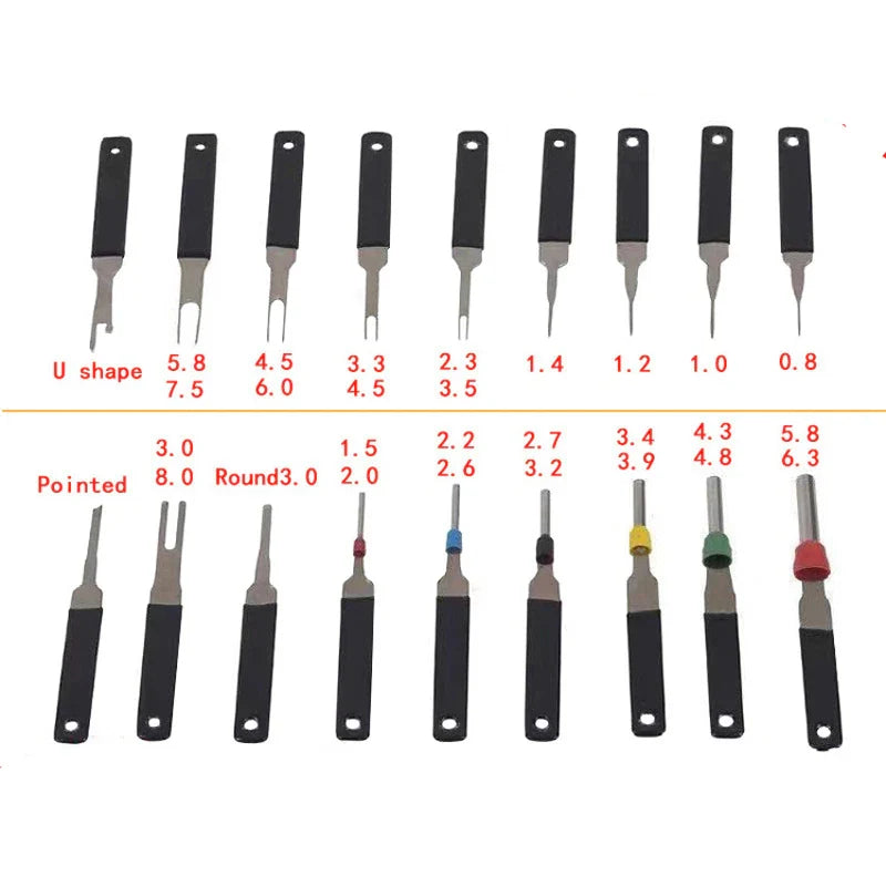 Terminal Removal Tool Kit, 18-Piece Wire Connector Pin Extractor – image 13