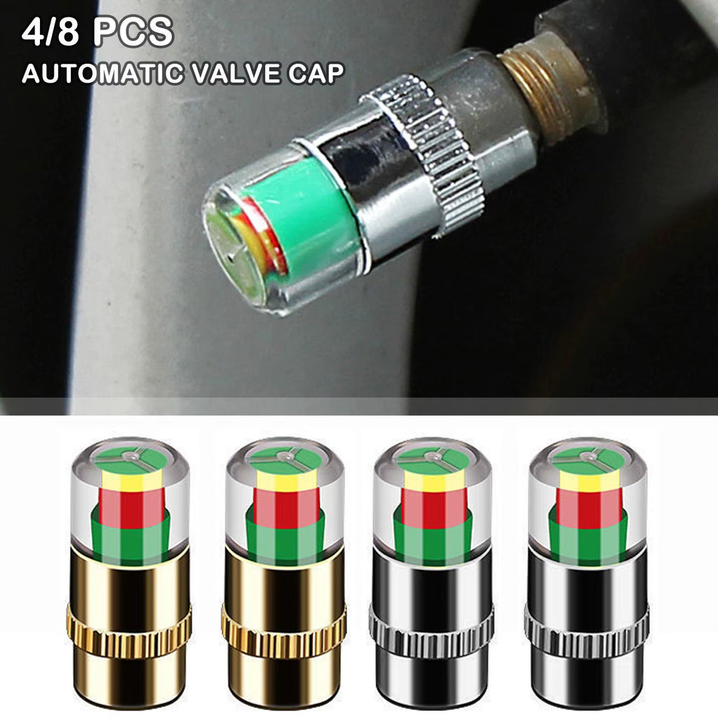 Tire Pressure Monitor Valve Caps 4 Pack - Color Alert Indicator – image 6