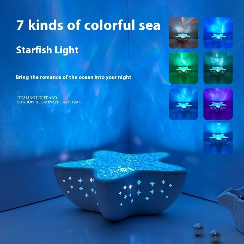 Starfish Projection Lamp, Ocean Water Ripple Night Light – image 5