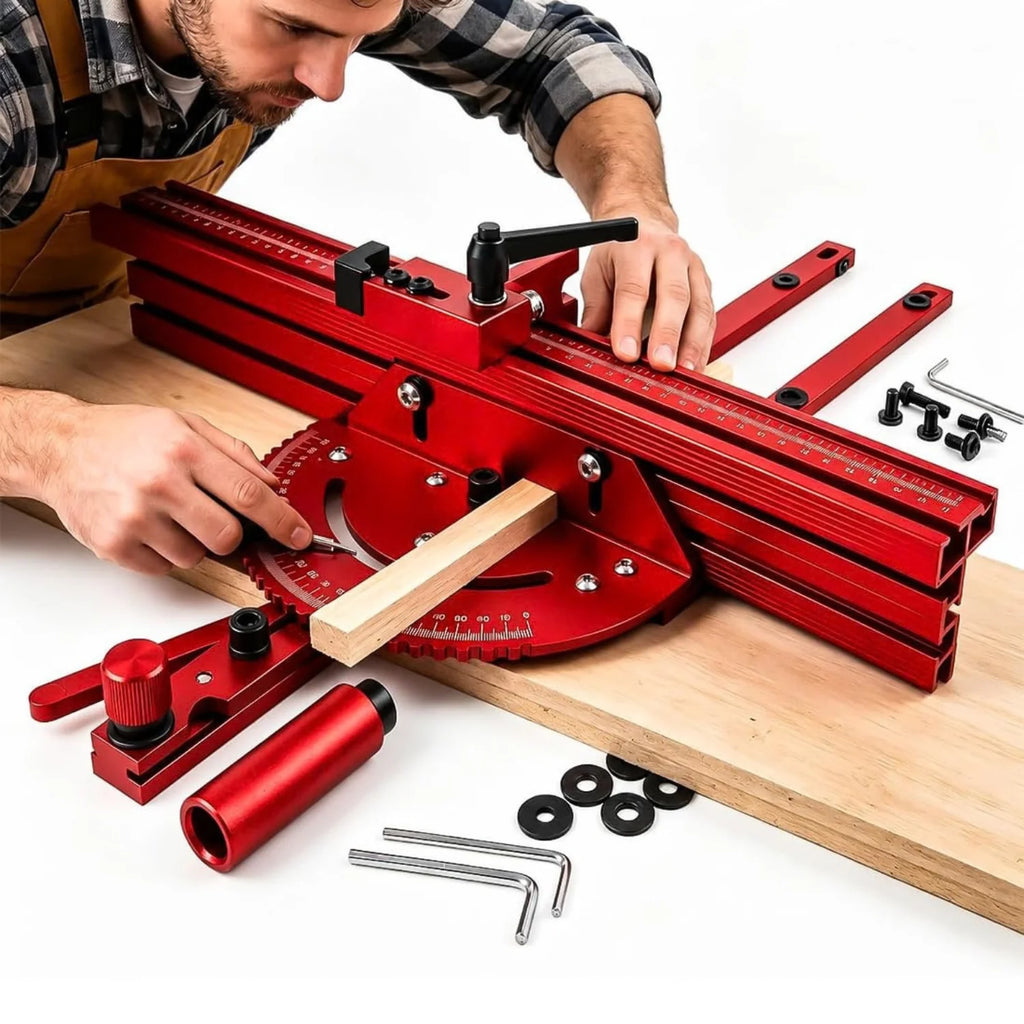 Table Saw Miter Gauge with Aluminum Fence and Flip Stop – image 6