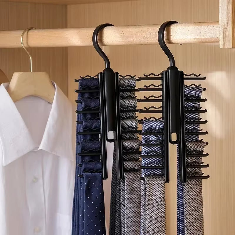 Tie Hanger – Rotating 20-Row Necktie and Belt Rack – image 5