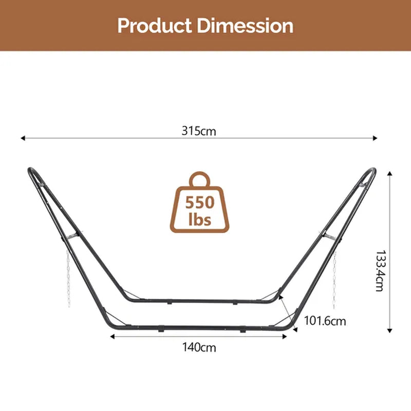 Heavy Duty Double-Barrel Hammock Stand for Most Hammocks – image 3