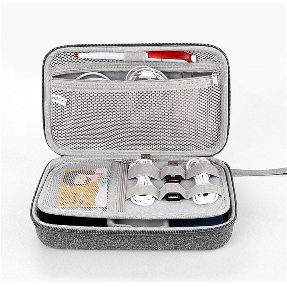 Hard Shell Travel Electronics Organizer Case with Dividers – image 3