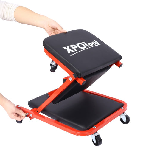 2-in-1 Mechanic Creeper and Seat, 36 in Z-Crawler, 300 lb, Red – image 1