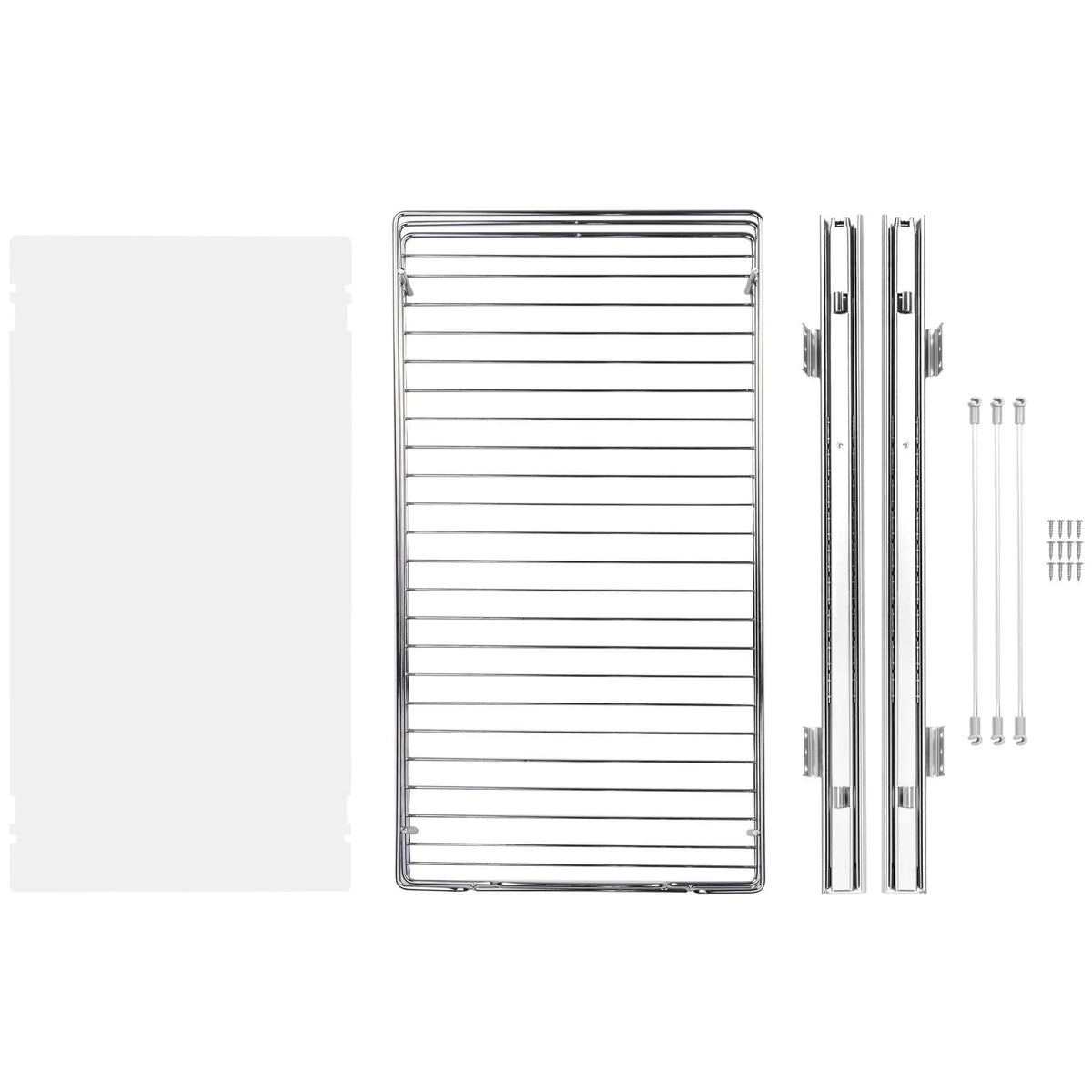 Pull-Out Cabinet Organizer, Slide-Out Steel Shelf, White – image 6