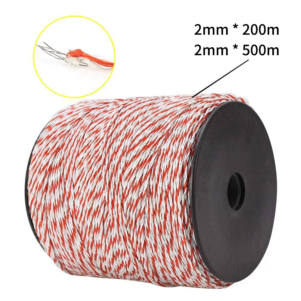 Ranch Electric Fence Polywire, 656 ft Stainless 6-Strand Roll – image 2