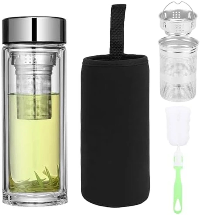 Tea Infuser Bottle 1000 ml, Glass Loose Leaf Tea Maker
