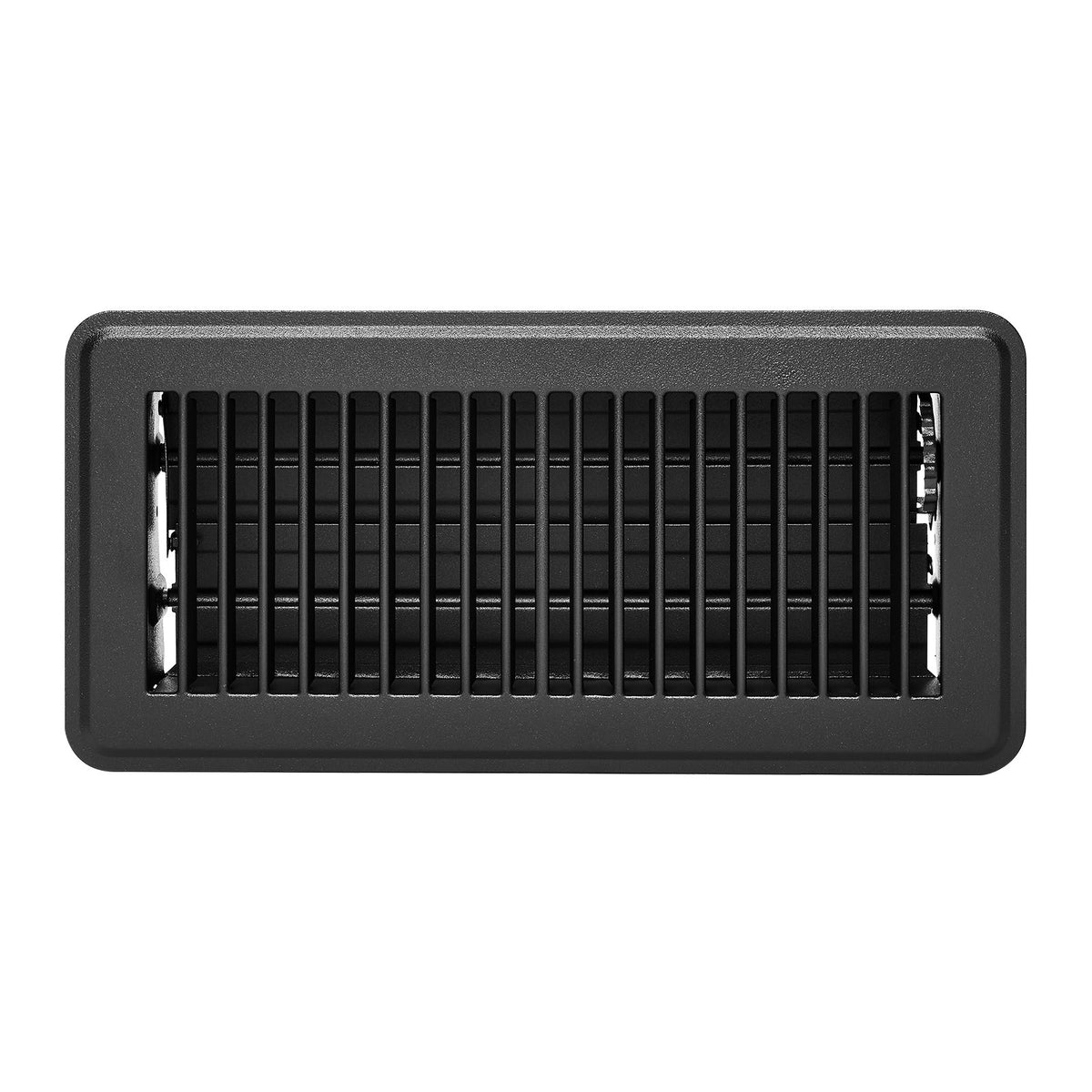 HVAC Floor Registers 4 x 10 in, 12-Pack Iron Floor Vents, Black
