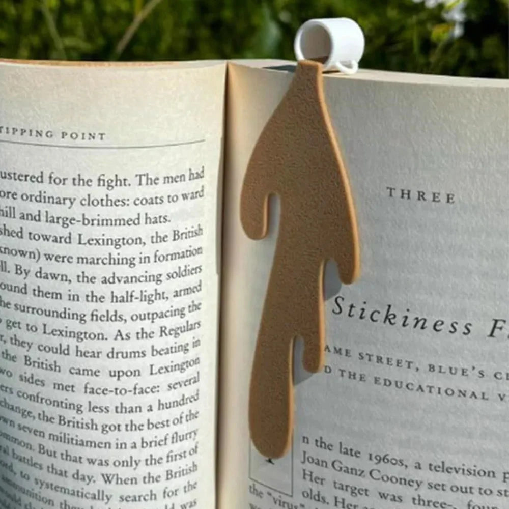 Spilled Coffee Bookmark - Funny Corner Page Marker – image 2