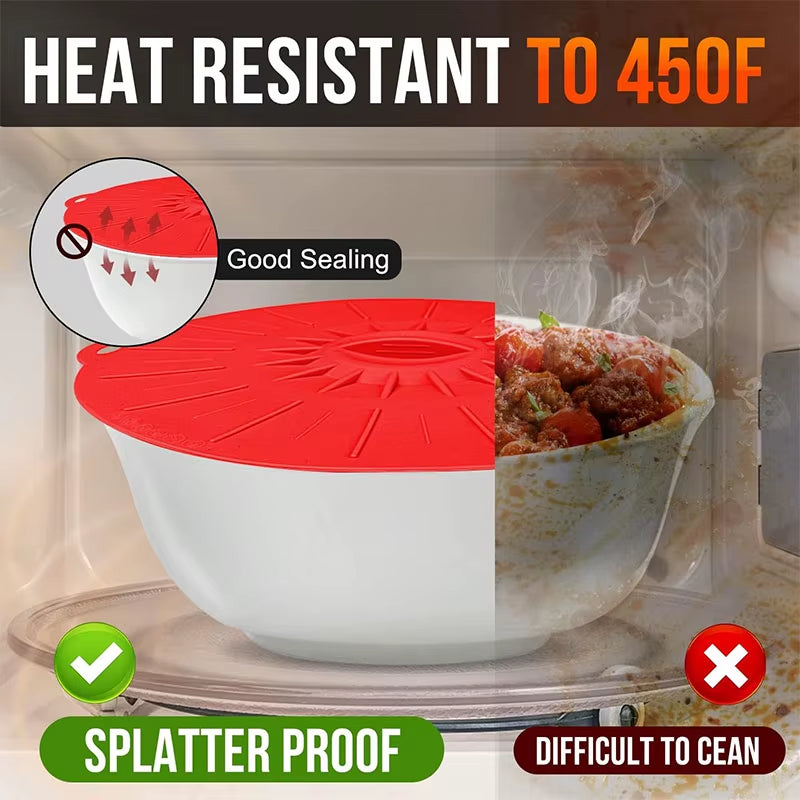 Silicone Stretch Lids - 5 Pack Reusable Bowl & Microwave Covers – image 2
