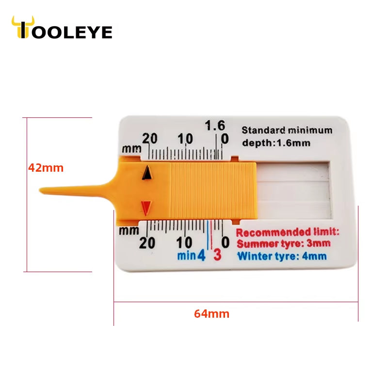 Tire Tread Depth Gauge 0-20 mm, Brake Pad Wear Checker – image 3