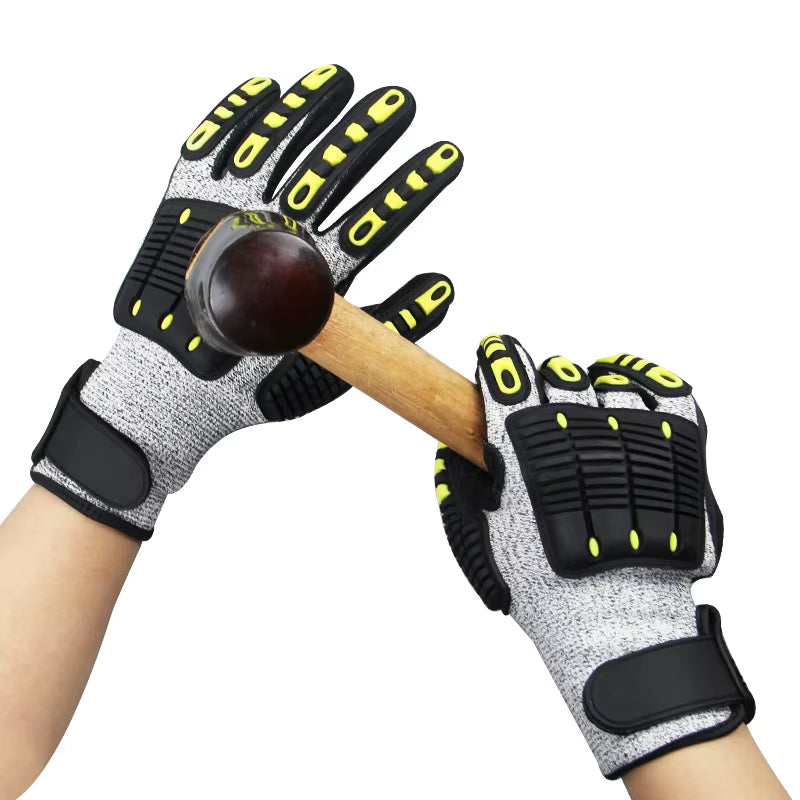 Oilfield Impact Gloves with TPR Knuckle Guards, Anti-Vibration Grip – image 3