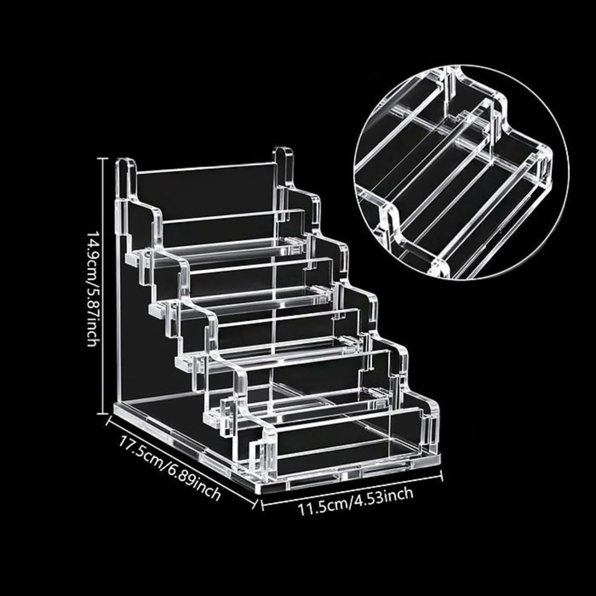 Business Card Holder 5-Tier Clear Acrylic Desk Display – image 2