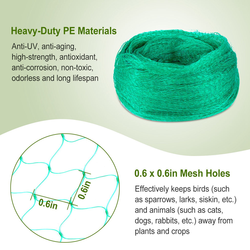 Garden Bird Netting 13 x 33 ft – Heavy Duty PE Plant Protection Net – image 7