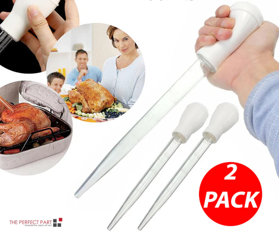 Turkey Baster 2 Pack – Heat-Resistant Meat & Poultry Baster – image 12