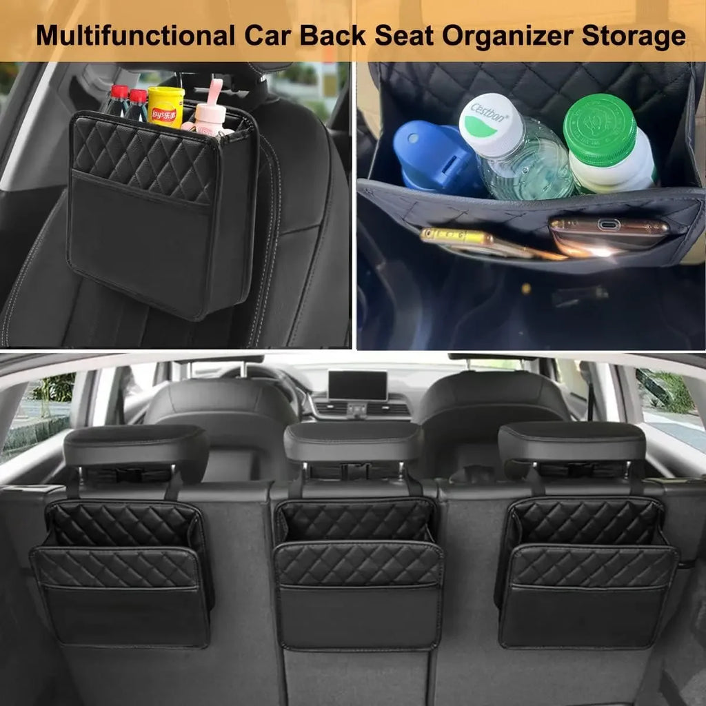 Back Seat Organizer, Waterproof PU Leather Hanging Storage Bag – image 6