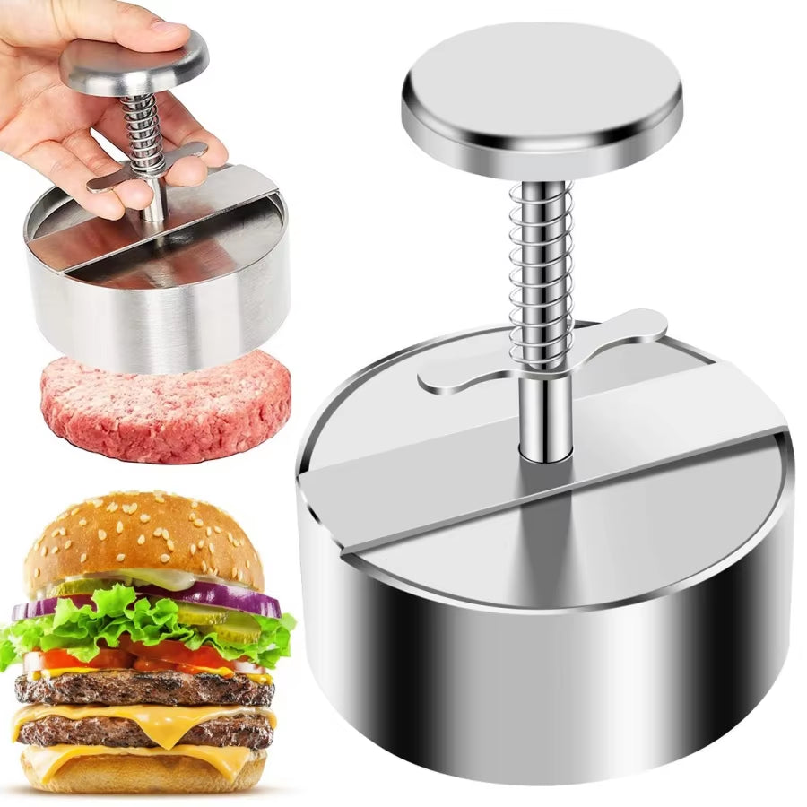 Stainless Steel Burger Press – Adjustable Patty Maker Mold – image 2