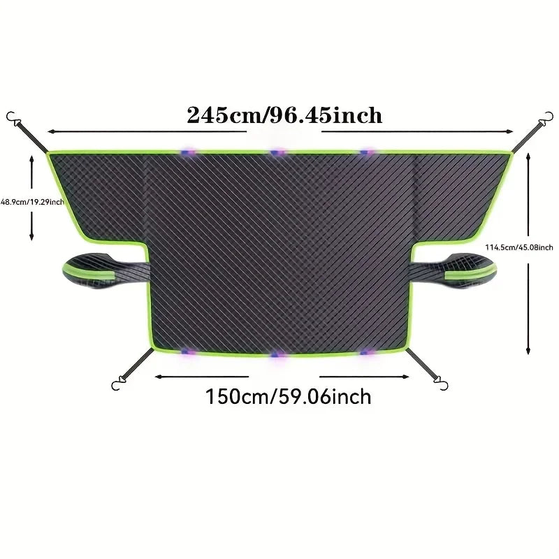 Windshield Snow Cover with Mirror Covers - Magnetic Frost Guard