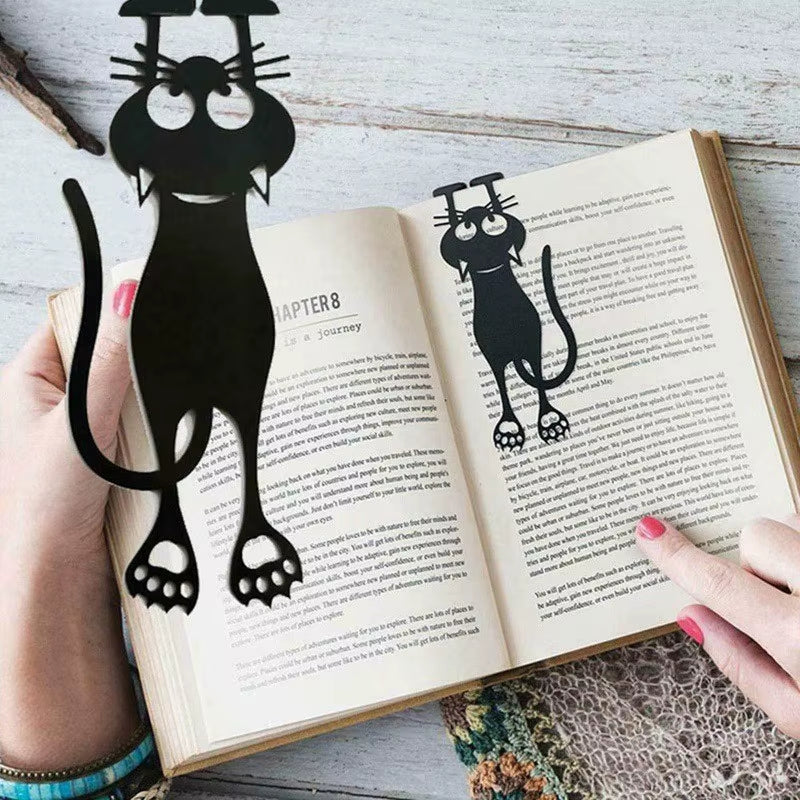 Black Cat Acrylic Bookmark - Hollow Kitten Page Marker – image 4