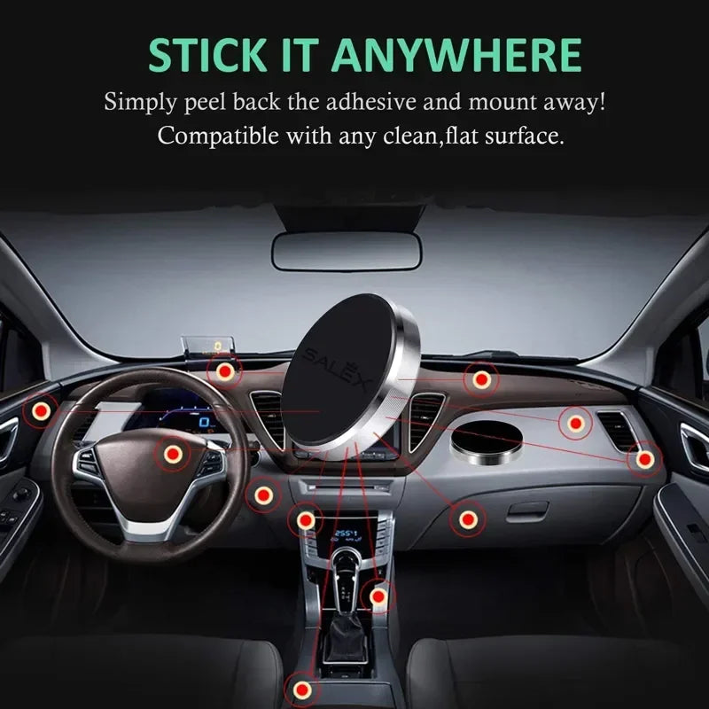 Magnetic Car Phone Holder 2-Pack, Adhesive Dashboard & Wall Mount – image 5