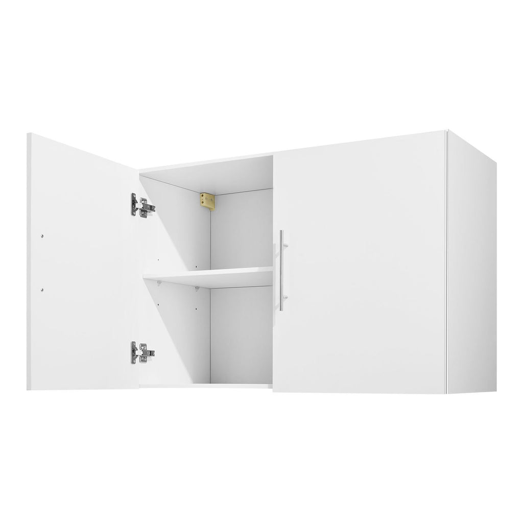 Laundry Room Wall Cabinet 36 in, 2-Door Hanging Storage with Shelves