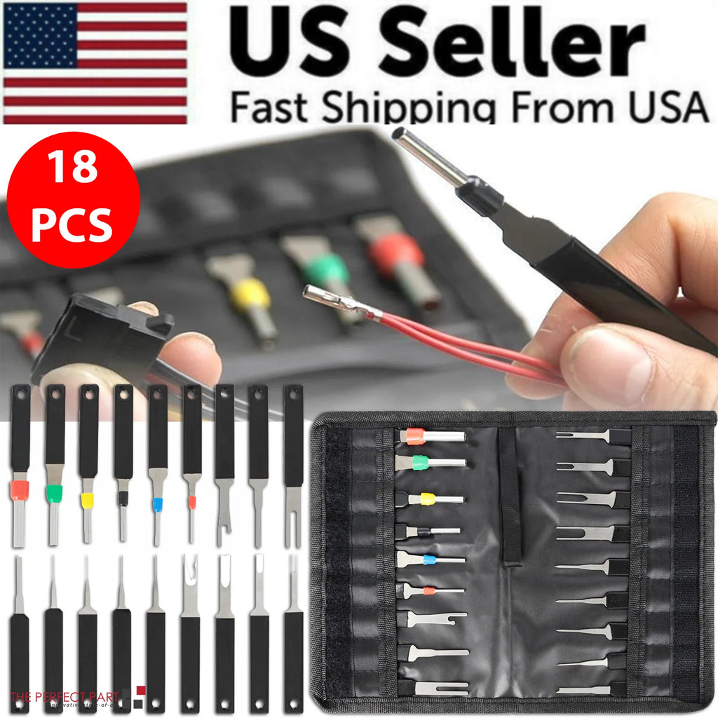 Terminal Removal Tool Kit, 18-Piece Wire Connector Pin Extractor