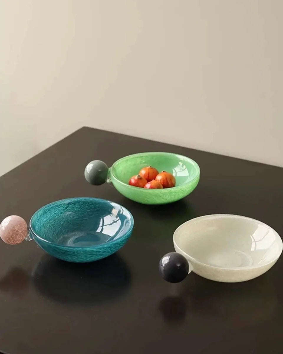 Handblown Glass Candy Bowl for Salad, Snacks and Desserts – image 2