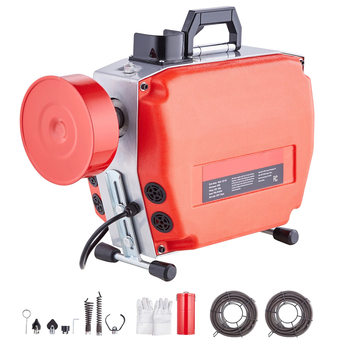 Drain Cleaner Machine – 120 ft x 7/8 in Electric Sewer Snake, 420W – image 11