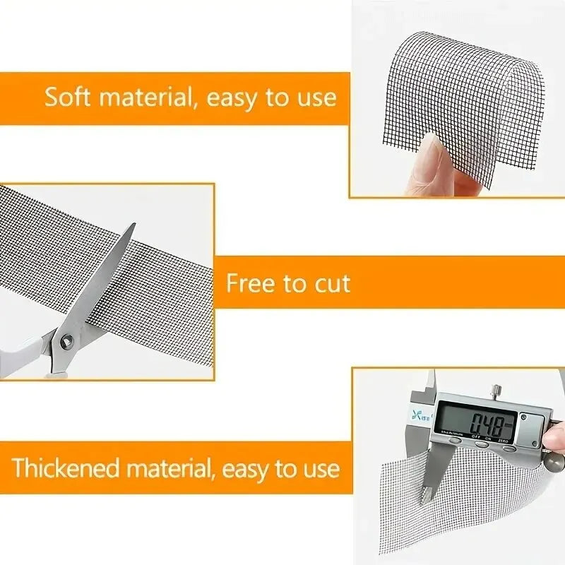 Window Screen Repair Tape - Self-Adhesive Fiberglass Mesh Patch – image 3