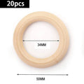 Unfinished Wooden Rings for Macrame and Crafts, 20 Pack – image 7