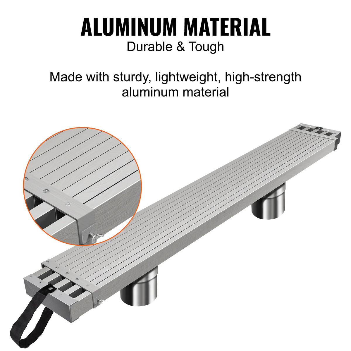 Telescoping Aluminum Work Plank – 9-15 ft Scaffold Plank, 500 lb – image 4