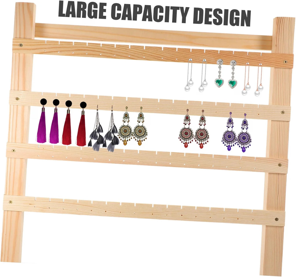Earring Display Rack – Wall-Mounted Wooden Jewelry Organizer – image 4