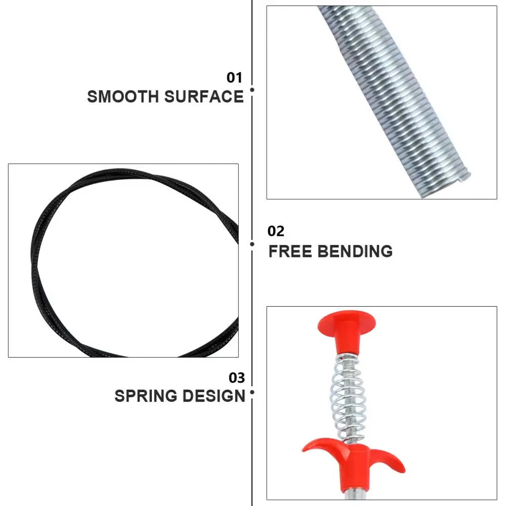 Drain Clog Remover Tool - Flexible Claw Grabber, 60-200cm – image 6