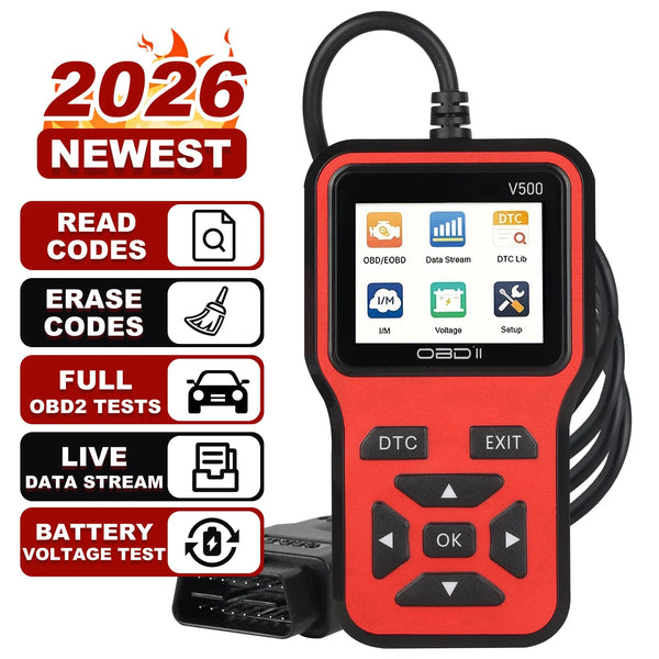 OBD2 Scanner V500 – Color Screen Code Reader with Live Data