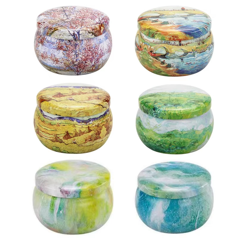 Candle Tin Jars 6 Pack with Lids for Candle Making