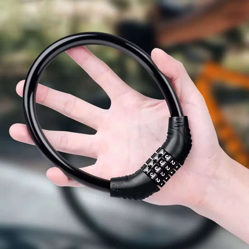 Bike Lock - 4-Digit Combination Cable Lock for Bicycle and Scooter – image 2