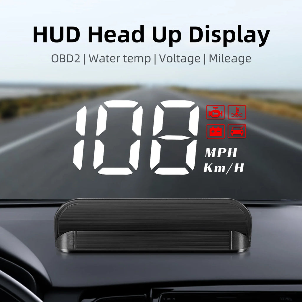 OBD2 Head up Display - Car HUD Speedometer with Temp & Voltage Alarm